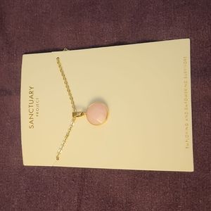 NEW Sanctuary Project Pink Stone and Gold Tone necklace